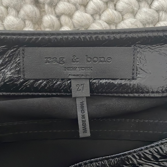 RAG & BONE, Glossy Patent leather mini skirt - Picture 3 of 5